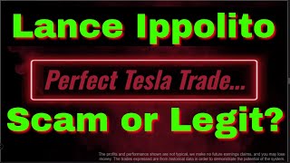 Lance Ippolito Review Perfect TSLA Trader [upl. by Pike460]