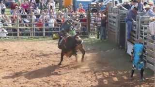 Bull Riding at Cracker Day Rodeo [upl. by Yramliw]