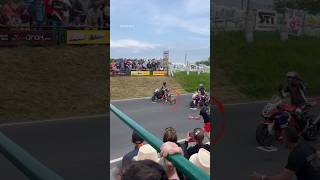 Goat Disrupts Motorcycle Race shortsvideo [upl. by Adnale]