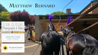 Edited funeral service for Matthew Bernard at Worcester Crematorium [upl. by Onnem737]