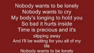 Ricky Martin ft Christina Aguilera  nobody wants to be lonely with lyrics [upl. by Kwasi]