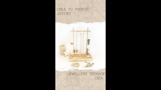 Jewellery storage craft  Crea tu propio joyero con palitos de madera DIY [upl. by Webb]