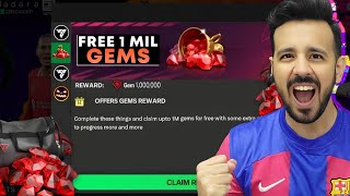 UNLIMITED GEMS TRICK  HOW TO GET MILLIONS OF GEMS amp FREE 103 RATED CARDS  FC MOBILE 25 [upl. by Aerdnuahs]