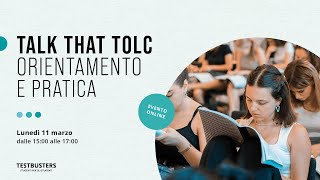 TALK THAT TOLC Orientamento e pratica TOLCBFAV [upl. by Lennod]