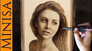 How to Wood Burn a Portrait  Pyrography Tips [upl. by Elleuqram]