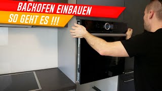 Bosch Backofen Serie 8 einbauen und anschließen Teleskopauszüge einbauen Install The Oven [upl. by Aramad]