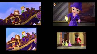 Sofia the first Theme song Arabic VS 3 Languages Split Screen [upl. by Ahsenroc410]