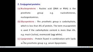 Video 20 Conjugated proteins [upl. by Joellen]