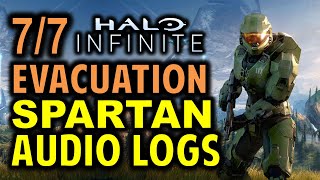 Evacuation Spartan Audio Logs All 7 Locations  Halo Infinite Collectibles Guide [upl. by Nnednarb80]