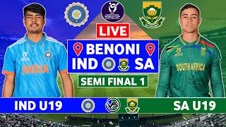 U19 WC Live India U19 vs South Africa U19 Live  IND vs SA U19 Live Commentary  India U19 Batting [upl. by Inverson]