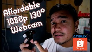 Anbiux 1080P 130° AutoFocus Webcam from Shopee Review [upl. by Allister266]