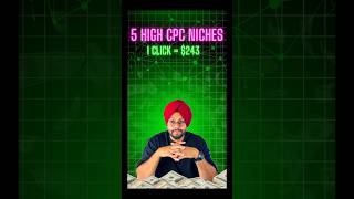 1 Click  243 😱  5 High Cpc niches for international blogging  Low traffic more earning niches [upl. by Sunny438]