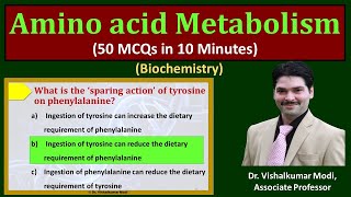 50 MCQs of Amino acid Metabolism I Transamination  Oxidative Deamination  Urea Cycle Porphyrine [upl. by Enitsuga]