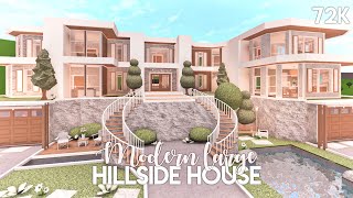 Large Modern Hillside House  Bloxburg Build [upl. by Drolyag83]