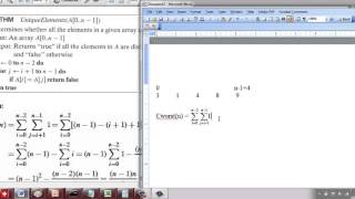 Time Complexity Analysis of the Unique Elements Iterative Algorithm [upl. by Marala421]