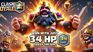 😱 Won with JUST 34 HP Best Royal Giant Deck Saves the Day 🏆🔥 [upl. by Dierolf618]