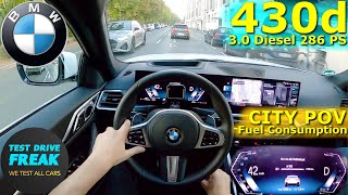 2023 BMW 430d Gran Coupe xDrive 286 PS CITY POV DRIVE with Fuel Consumption [upl. by Imer]