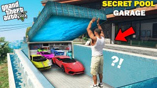 GTA 5  Franklin Unlocked The Most Secret Pool Garage In His Swimming Pool GTA 5 [upl. by Rhynd]