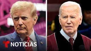 Trump defiende la Segunda Enmienda y Biden visita una universidad en Georgia  Noticias Telemundo [upl. by Inge]