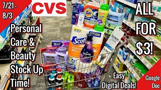 CVS Free amp Cheap Coupon Deals amp Haul 721  83 Free Personal Care amp Beauty 🥰 Learn CVS Couponing [upl. by Rosanna]