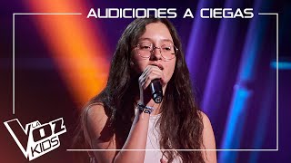 Estefanía Fernández canta quotDernière dansequot  Audiciones a ciegas  La Voz Kids Antena 3 2024 [upl. by Leasia970]