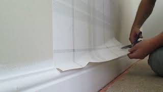 How to slide cut wallpaper with decorators shears [upl. by Lorusso580]