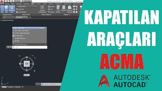 Autocad Komut Satırı Açma  Kapatılan Autocad Araçların Açılması [upl. by Mian537]