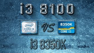 i3 8100 vs i3 8350K Benchmarks  Gaming Tests Review amp Comparison [upl. by Asilahs]