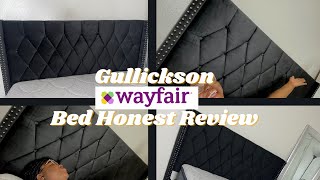 Wayfair Bed Review  Gullickson Queen Tufted Upholstered Low Profile Platform Bed [upl. by Aisnetroh]