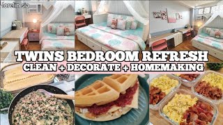 Twins Bedroom Refresh  Clean  Decorate  Homemaking  Bedroom Ideas  Lorelin Sia [upl. by Eugatnom80]