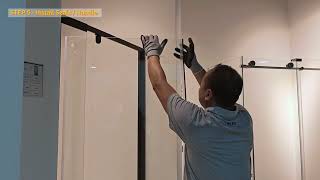 Pivot shower door installtion [upl. by Lisha]