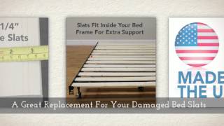 Classic Brands Heavy Duty Wooden Bed Slats Bunkie Board Frame [upl. by Risser]