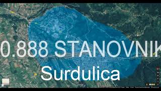 TOP 10 GRADOVA SA OKOLINOM U JUGOISTOCNOJ SRBIJI SA NAJVISE STANOVNIKA [upl. by Grearson]