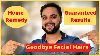 Remove Facial Hairs Naturally  Home Remedy  100 Results [upl. by Falconer]