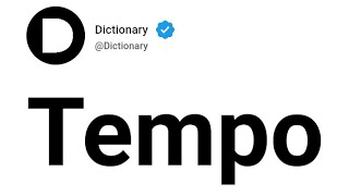 Tempo Meaning In English [upl. by Nylecoj]