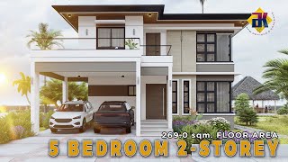 5 Bedroom 2 Storey HOUSE DESIGN  269 sqm  Exterior amp Interior Animation [upl. by Ybur328]