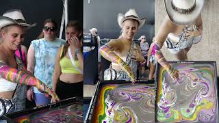 Body Marbling Paint Dips at Faster Horses Festival Friday 4K Horizontal Full Four Hours [upl. by Anirav]