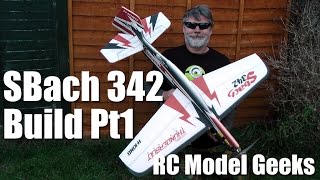 Hobbyking Sbach 342 1100mm Profile Build Part1 [upl. by Daeriam]