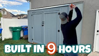 Basic Shed Build 4x8  one person  start to finish [upl. by Gale883]