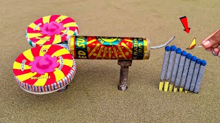 Diwali 2 Chakri And Rocket Combo Vs Matchstick Chain Reaction Domino  Crackers Amazing Experiment😱 [upl. by Marcell953]