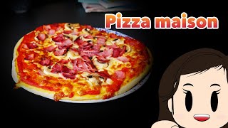 Comment faire une pizza jambon fromage  pâte à pizza maison [upl. by Adnoloy]