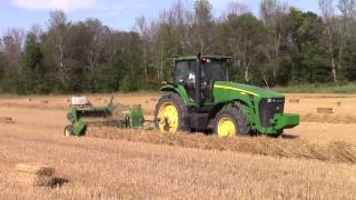 John Deere 8130 Tractor and 348 Baler [upl. by Card592]