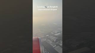 Landing Bangkok International Airport shorts thailand airport airplane [upl. by Gernhard305]