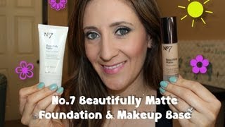 No7 Beautifully Matte Foundation amp Makeup Base  ReviewDemo [upl. by Ilek937]