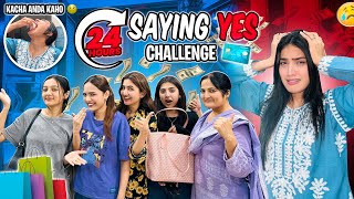 EXTREME SAYING YES CHALLENGE WITH SISTROLOGY FAMILY FOR 24 HOURS 😫🤢 [upl. by Territus]