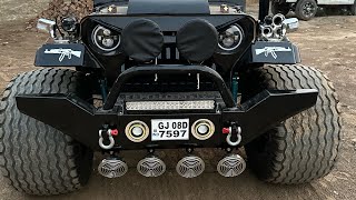 Willys jeep Modified Monster Aeroplane Tyres 8871600001 Bookings open Thar Modified [upl. by Groeg]