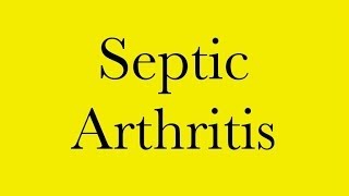 Pathology Septic Arthritis [upl. by Nue]