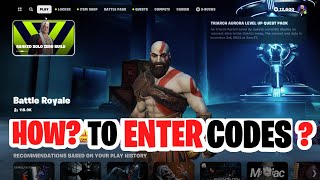 How to put in MAP CODES in Fortnite  How to enter ISLAND CODES Fortnite [upl. by Nye]