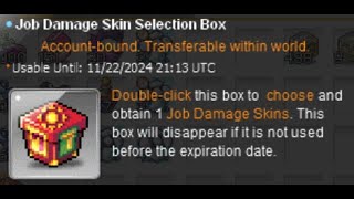 Maplestory  Job Damage Skin Selection Box [upl. by Horwitz]