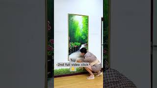 How to stick vinyl wallpaper rap wallpaper trending wall diy wallsticker gadget rapfans [upl. by Robinette]